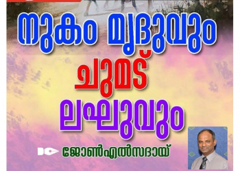 ലേഖനം | നുകം മൃദുവും ചുമട് ലഘുവും | ജോൺ എൽസദായ്