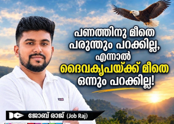 പണത്തിനു മീതെ പരുന്തും പറക്കില്ല, എന്നാൽ ദൈവകൃപയ്ക്ക് മീതെ ഒന്നും പറക്കില്ല!
